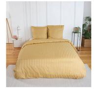 Parure de lit - COTE DECO - Housse de Couette 220x240 cm - 2 Taies 63x63 cm - Jaune - Satiné