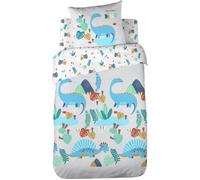 Parure de lit - COTE DECO KIDS - Dinosaure - 100% coton BIO - Housse 140x200 cm - Taie 63x63 cm