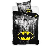 Parure de lit coton enfant Batman housse de couette 140x200 cm taie d'oreiller 65 x 65 cm