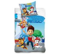 Parure de lit coton enfant - Pat Patrouille Go - Housse de Couette 140x200 cm et une Taie d’oreiller 65x65 cm