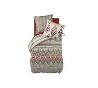 Parure de Lit Coton Motifs Ethniques Housse de Couette 140x200cm + Taie d'Oreiller - MUNDA - ALTOBUY Blanc