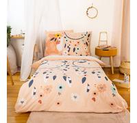 Parure de lit coton réversible imprimé attrape rêve et licorne 1 place 140x200cm - ysia rose 140X200