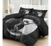 Parure de lit Couette pour Enfant - 220x240 cm Arbre yin-yang - 4 saisons - Polycoton Couverture D'été- Lavable - Sans housse - Couette pour enfant avec Motif Arbre de vie oriental - Sac Cadeau