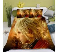 Parure De Lit D Anime Final Fantasy - Housse De Couette En Microfibre Avec Fermeture ¿¿Clair - Cadeau Enfant (, X )