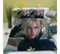 Parure De Lit D Anime Final Fantasy - Housse De Couette En Microfibre Avec Fermeture ¿¿Clair - Cadeau Enfant (, X )