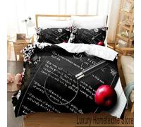 Parure De Lit De Luxe Avec Housse De Couette Et Motif Dessin Anime Death Note En 3d Pour Garcon S Et Filles, Taille Double, Queen Et King Size, Textile D'intérieur