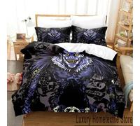 Parure De Lit De Luxe Avec Housse De Couette Et Motif Dessin Anime Death Note En 3d Pour Garcon S Et Filles, Taille Double, Queen Et King Size, Textile D'intérieur