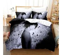 Parure De Lit De Luxe Avec Housse De Couette Et Motif Dessin Anime Death Note En 3d Pour Garcon S Et Filles, Taille Double, Queen Et King Size, Textile D'intérieur