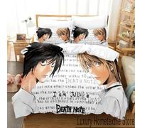 Parure De Lit De Luxe Avec Housse De Couette Et Motif Dessin Anime Death Note En 3d Pour Garcon S Et Filles, Taille Double, Queen Et King Size, Textile D'intérieur