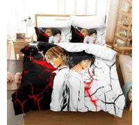 Parure De Lit De Luxe Avec Housse De Couette Et Motif Dessin Anime Death Note En 3d Pour Garcon S Et Filles, Taille Double, Queen Et King Size, Textile D'intérieur