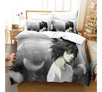 Parure De Lit De Luxe Avec Housse De Couette Et Motif Dessin Anime Death Note En 3d Pour Garcon S Et Filles, Taille Double, Queen Et King Size, Textile D'intérieur