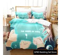 Parure De Lit De Luxe Avec Housse De Couette Et Taie D'oreiller Motif Anime A Silent Voice The Shape Of Voice, Impression 3d, Queen Size, 2025