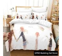 Parure De Lit De Luxe Avec Housse De Couette Et Taie D'oreiller Motif Anime A Silent Voice The Shape Of Voice, Impression 3d, Queen Size, 2025