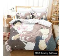 Parure De Lit De Luxe Avec Housse De Couette Et Taie D'oreiller Motif Anime A Silent Voice The Shape Of Voice, Impression 3d, Queen Size, 2025