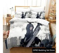 Parure De Lit De Luxe Avec Housse De Couette Et Taie D'oreiller, Motif Anime Nier Automata 2b, Imprime 3d, Pour Garcon S Et Filles, Lit Double, Queen Et King Size