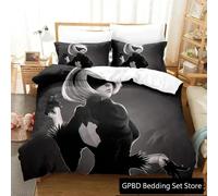 Parure De Lit De Luxe Avec Housse De Couette Et Taie D'oreiller, Motif Anime Nier Automata 2b, Imprime 3d, Pour Garcon S Et Filles, Lit Double, Queen Et King Size