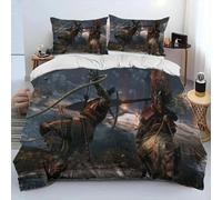 Parure De Lit De Luxe Avec Housse De Couette Et Taie D'oreiller, Motif S-Sekiro Shadows Die Twice, Imprime 3d, Taille King/Queen