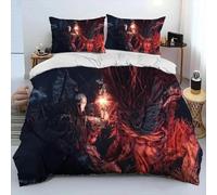 Parure De Lit De Luxe Avec Housse De Couette Et Taie D'oreiller, Motif S-Sekiro Shadows Die Twice, Imprime 3d, Taille King/Queen