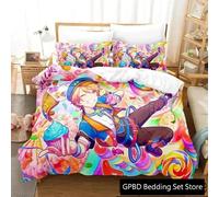 Parure De Lit De Luxe Avec Housse De Couette Et Taie D'oreiller Motif Wonderlands Showtime 3d