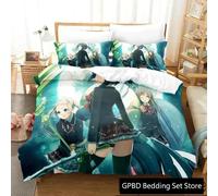 Parure De Lit De Luxe Imprimee En 3d Avec Housse De Couette Et Taie D'oreiller Motif Anime Love, Chunibyo Et Autres Délires