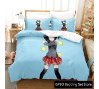 Parure De Lit De Luxe Imprimee En 3d Avec Housse De Couette Et Taie D'oreiller Motif Anime Love, Chunibyo Et Autres Délires