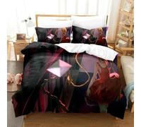 Parure De Lit De Luxe Imprimee En 3d Avec Housse De Couette Et Taie D'oreiller Motif Dessin Anime Darwin's Game