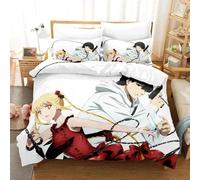 Parure De Lit De Luxe Imprimee En 3d Avec Housse De Couette Et Taie D'oreiller Motif Dessin Anime Darwin's Game