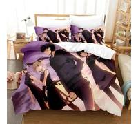 Parure De Lit De Luxe Imprimee En 3d Avec Housse De Couette Et Taie D'oreiller Motif Dessin Anime Darwin's Game