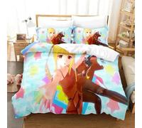 Parure De Lit De Luxe Imprimee En 3d Avec Housse De Couette Et Taie D'oreiller Motif Dessin Anime Darwin's Game