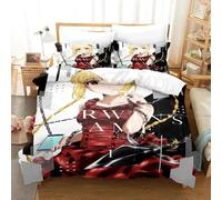 Parure De Lit De Luxe Imprimee En 3d Avec Housse De Couette Et Taie D'oreiller Motif Dessin Anime Darwin's Game