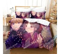 Parure De Lit De Luxe Imprimee En 3d Avec Housse De Couette Et Taie D'oreiller Motif Kaguya-Sama Love Is War Miss Huiye