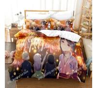 Parure De Lit De Luxe Imprimee En 3d Avec Housse De Couette Et Taie D'oreiller Motif Kaguya-Sama Love Is War Miss Huiye