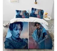 Parure De Lit De Luxe Imprimee En 3d Johnny Depp, Housse De Couette, Taie D'oreiller, King Size Et Queen Size Pour Enfants
