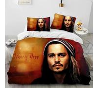 Parure De Lit De Luxe Imprimee En 3d Johnny Depp, Housse De Couette, Taie D'oreiller, King Size Et Queen Size Pour Enfants
