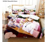 Parure De Lit De Luxe Imprimee En 3d Sword Art Online, Housse De Couette Et Taies D'oreiller En Polyester, Motif Anime, Queen Et King