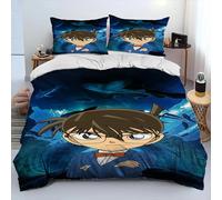 Parure De Lit Dessin Anime Détective Conan, Housse De Couette Et Taie D'oreiller, Pour Enfants, Taille King/Queen