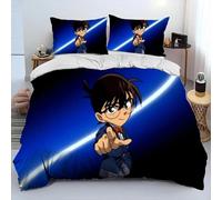 Parure De Lit Dessin Anime Détective Conan, Housse De Couette Et Taie D'oreiller, Pour Enfants, Taille King/Queen
