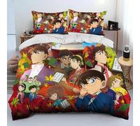 Parure De Lit Dessin Anime Détective Conan, Housse De Couette Et Taie D'oreiller, Pour Enfants, Taille King/Queen