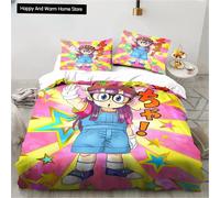 Parure De Lit Dessin Anime Dr S-Slump Arale, Ensemble De Literie Mignon Avec Drap, Housse De Couette En Microfibre Ou Polyester Pour Lit King Size Et Double