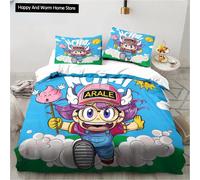 Parure De Lit Dessin Anime Dr S-Slump Arale, Ensemble De Literie Mignon Avec Drap, Housse De Couette En Microfibre Ou Polyester Pour Lit King Size Et Double
