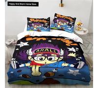Parure De Lit Dessin Anime Dr S-Slump Arale, Ensemble De Literie Mignon Avec Drap, Housse De Couette En Microfibre Ou Polyester Pour Lit King Size Et Double