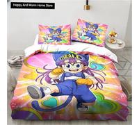 Parure De Lit Dessin Anime Dr S-Slump Arale, Ensemble De Literie Mignon Avec Drap, Housse De Couette En Microfibre Ou Polyester Pour Lit King Size Et Double