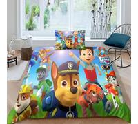 Parure De Lit Dessin Anime Pat' Patrouille, Imprimé 3d, Facile D'entretien, Housse De Couette Pour Enfants, Équipe De Chiens : 1 Housse De Couette, 1 Taie D'oreiller Et 1 Housse De