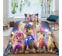 Parure De Lit Dessin Anime Pat' Patrouille, Imprimé 3d, Facile D'entretien, Housse De Couette Pour Enfants, Équipe De Chiens : 1 Housse De Couette, 1 Taie D'oreiller Et 1 Housse De