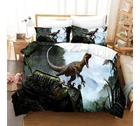 Parure De Lit Dinosaures Pour Enfants, Ensemble De Literie Dinosaures De Housse De Couette Pour Jeu Dinosaures Party Cadeaux D'anniversaire De Noël Pour Garçons Filles Et Enfants-I||220x240 cm