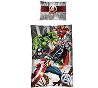 Parure de Lit Disney Avengers - Housse de Couette Marvel 140x200 cm + Taie d'oreiller 63x63 cm