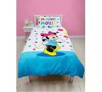 Parure De Lit Disney | Housse de Couette Réversible à Pois Minnie Mouse | Literie pour Fille Minnie Mouse | Multicolore