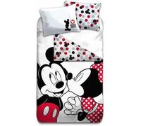 Carbotex Housse de Couette avec taie d'oreiller réversible modèle Minnie Mouse 140x200cm 100% Coton 186085