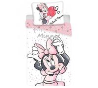 Disney Parure de lit Minnie White Coton Housse de couette 1 place
