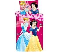 Parure de lit - DISNEY PRINCESS - Cendrillon et Blanche Neige - 100% coton - 90x140 cm - Enfant